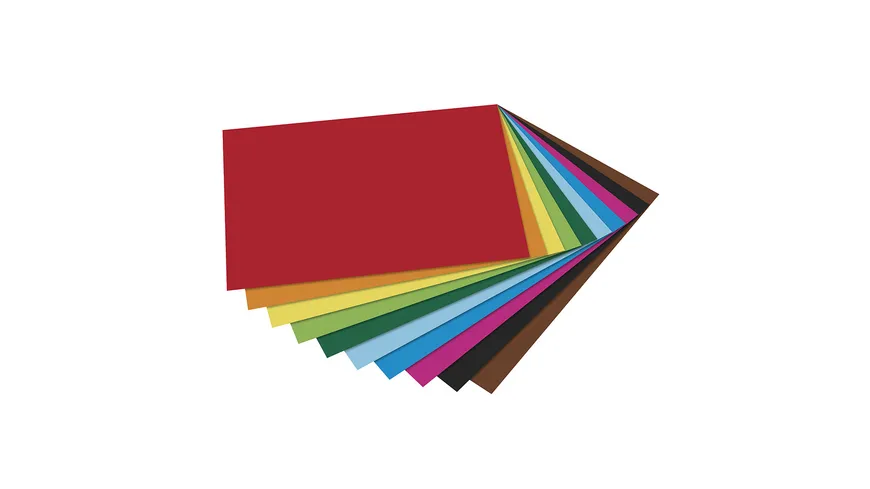folia Tonzeichenpapierblock A4 20 Blatt farblich sortiert