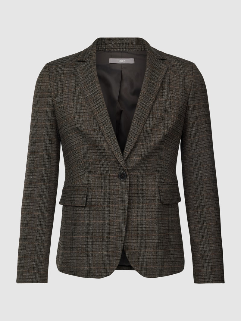 Blazer mit Pattentaschen in schwarz
