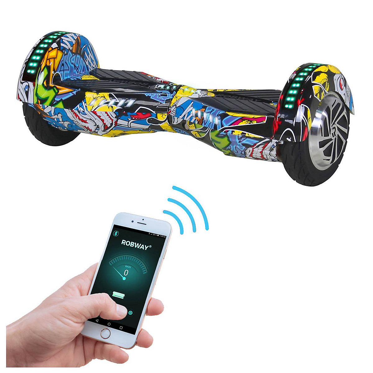 Kinder Elektrofahrzeuge E-Balance Hoverboard W2 - 8 Zoll - 700 W - 15 km/h - App