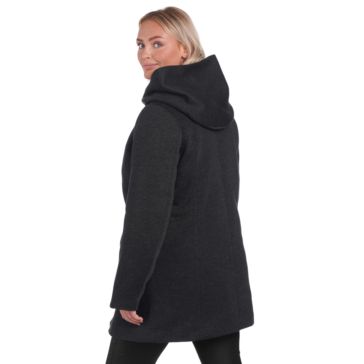 Damen Kurzmantel mit Kapuze