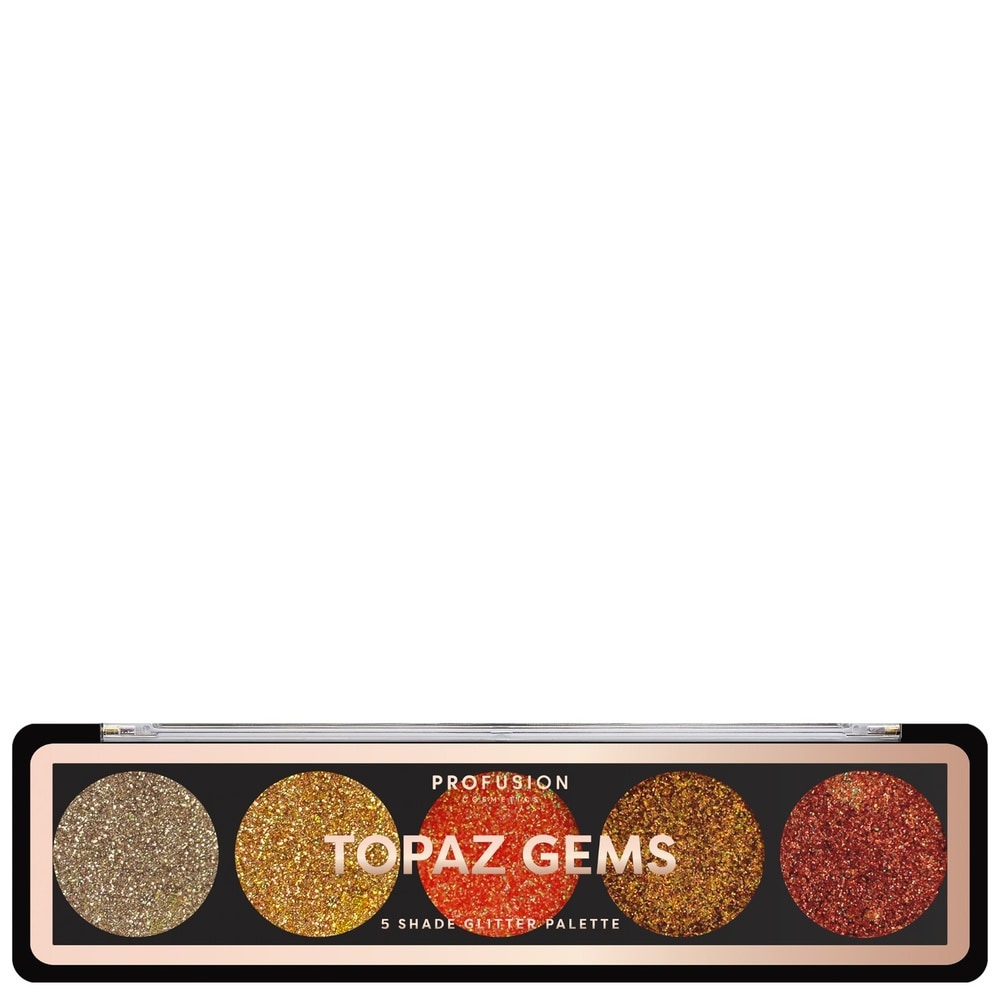 Profusion Cosmetics Palette Yeux Glitter Topaz Gems Palette de maquillage