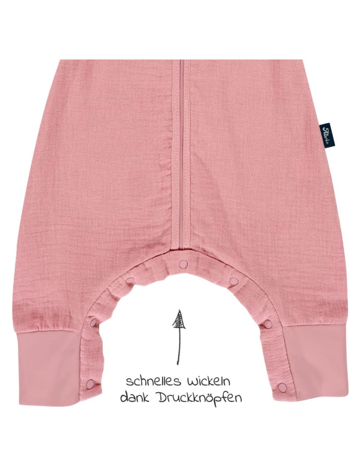 Alvi Sommer-Schlafsack mit Füßen Musselin / Sleep-Overall in rosa günstig kaufen