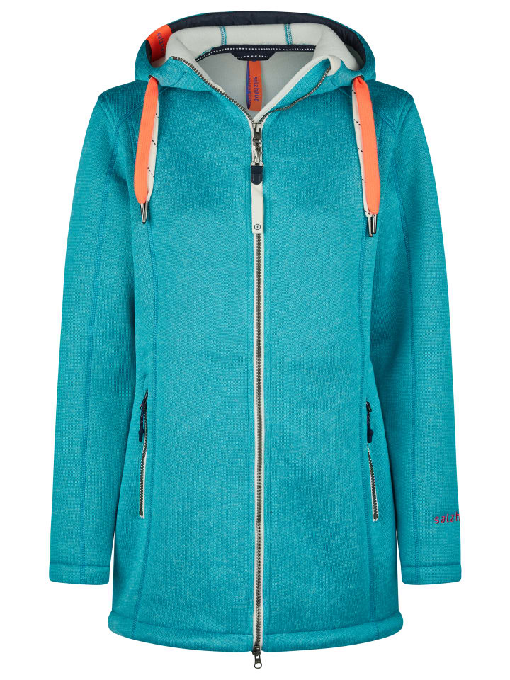 Salzhaut Strickfleecemantel Tärgern in Scuba Blue günstig kaufen
