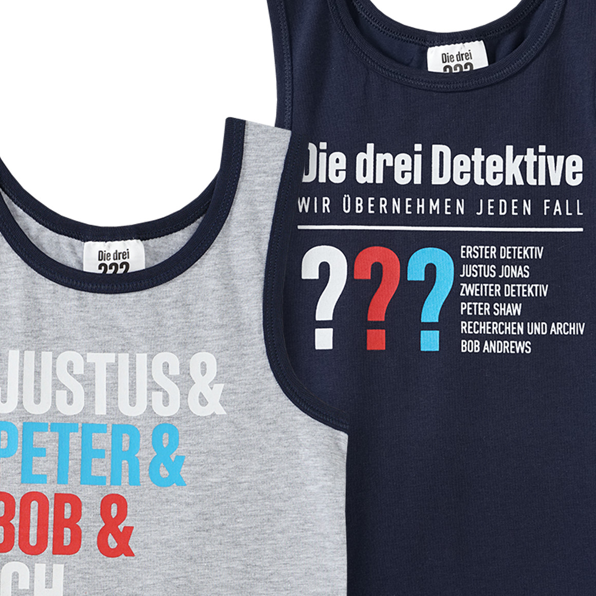 2 Die drei ??? Unterhemden