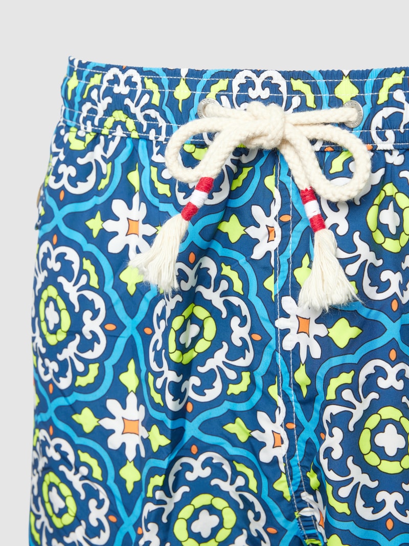 Badehose mit Allover-Muster Modell 'LIGHTNING' in grün