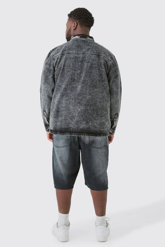 Plus gerade Jorts mit Acid-Waschung und Farbverlauf