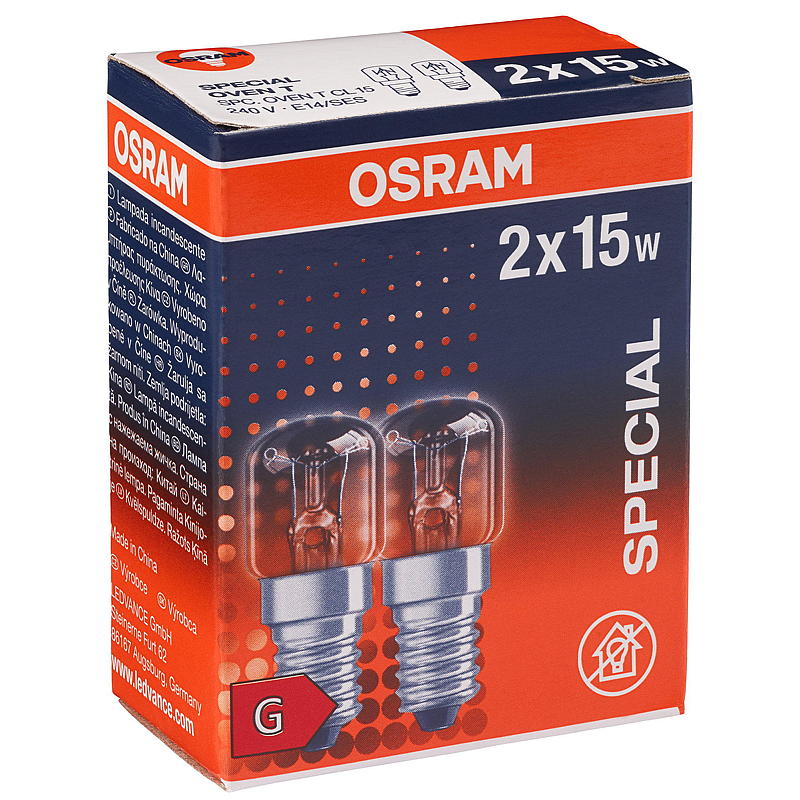 Osram Stekeovnspære 15 w 2 pk e14