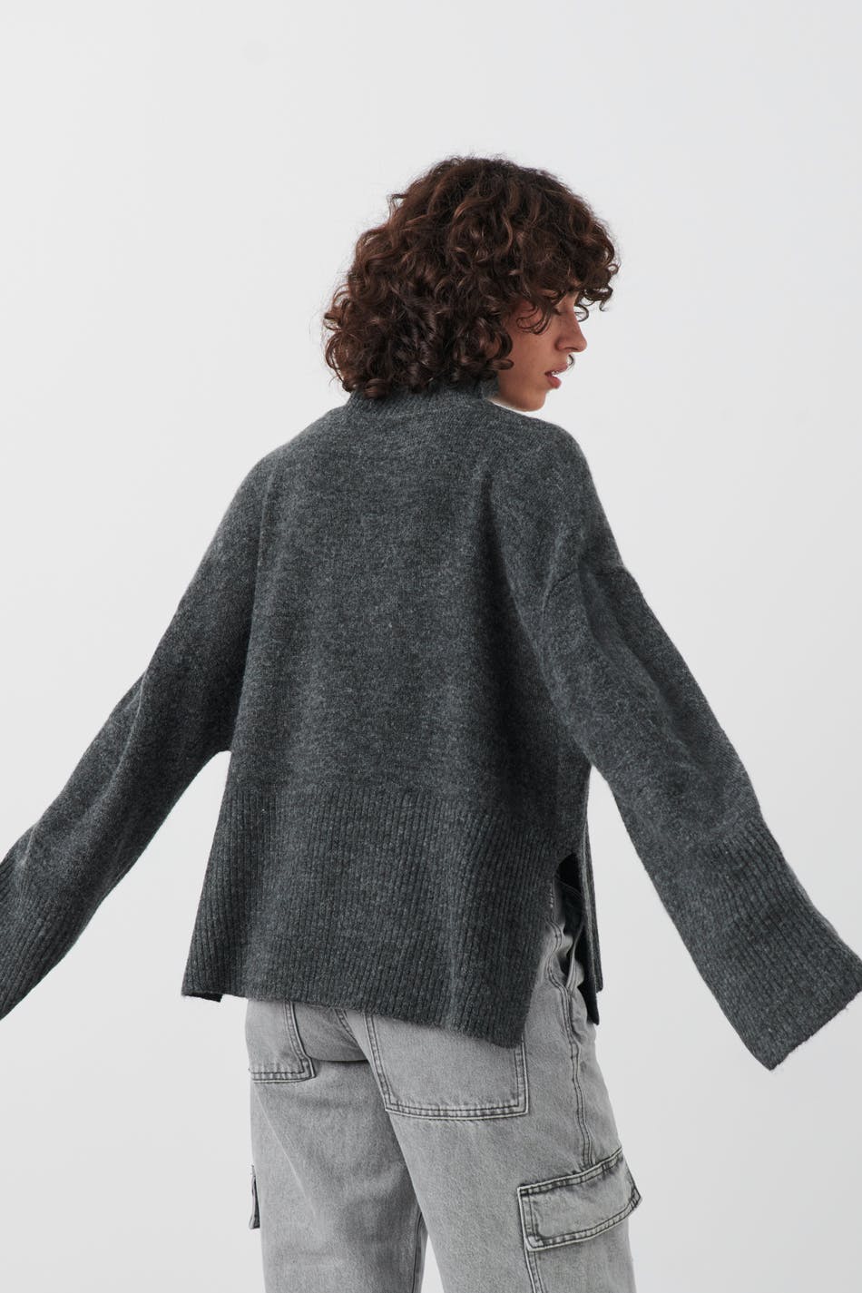 Turtleneck knit sweater