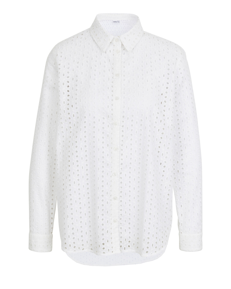 Bluse mit Lochstickerei