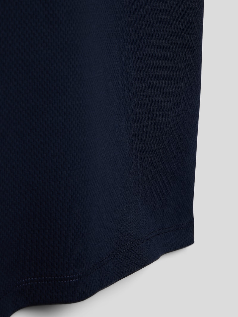 T-Shirt aus Baumwolle mit Strukturmuster in marineblau