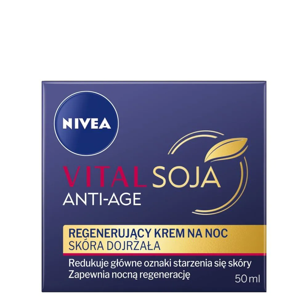 „Nivea Vital Soja“ regeneruojamasis naktinis kremas brandžiai odai