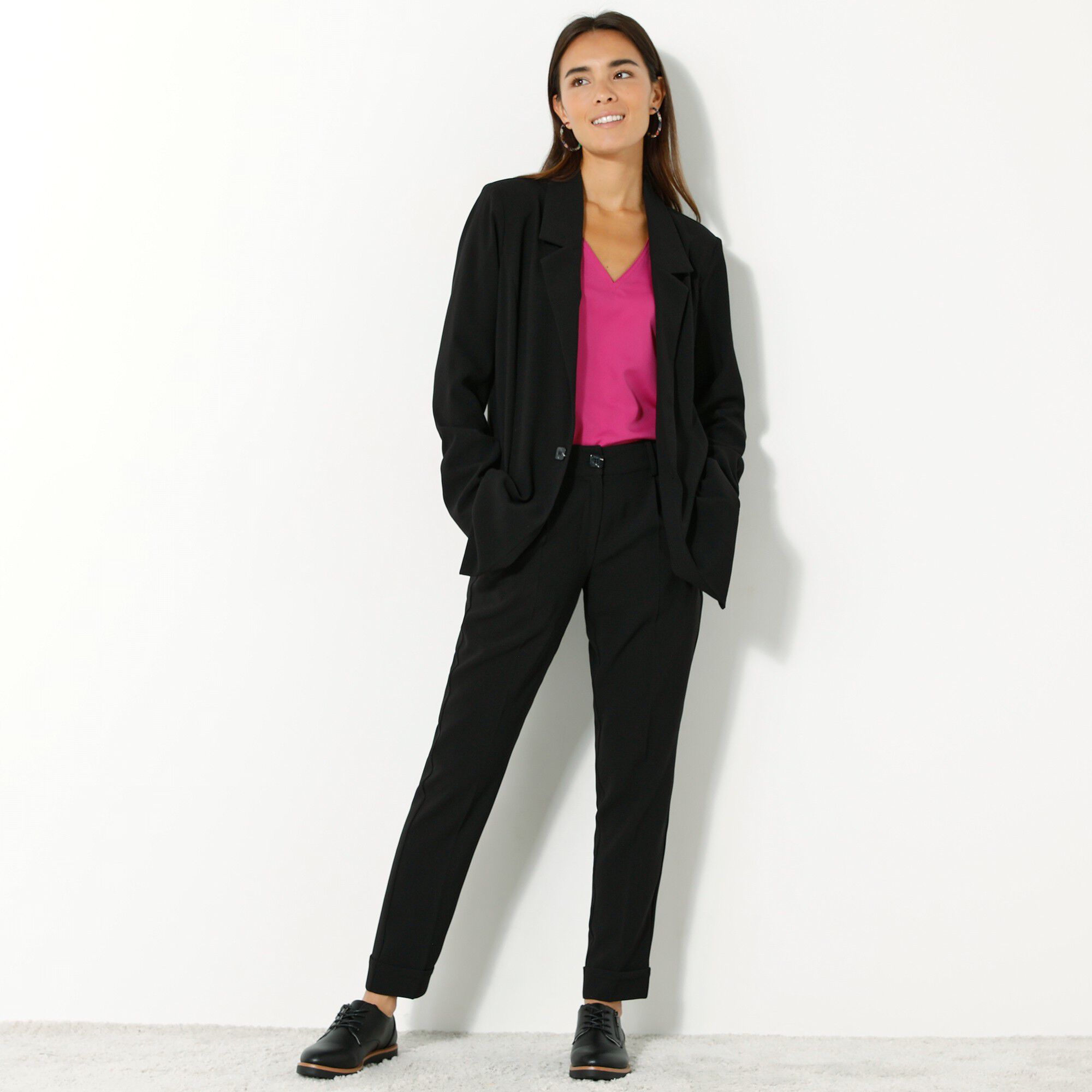 Veste blazer fluide manches longues