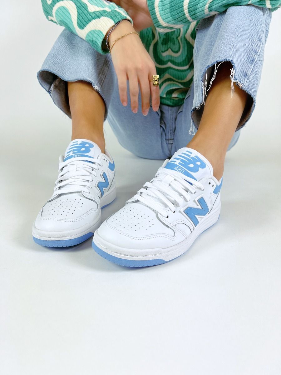New Balance  BB480LTC - Blanc Bleu ciel