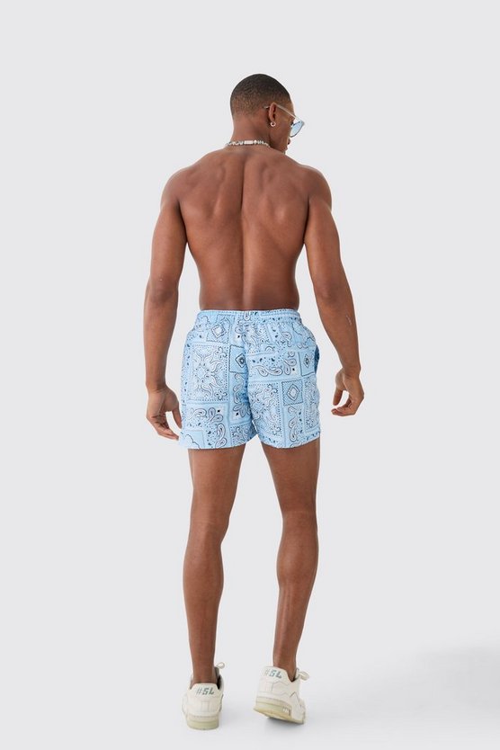 Kurzärmliges Hemd mit Bandana-Print