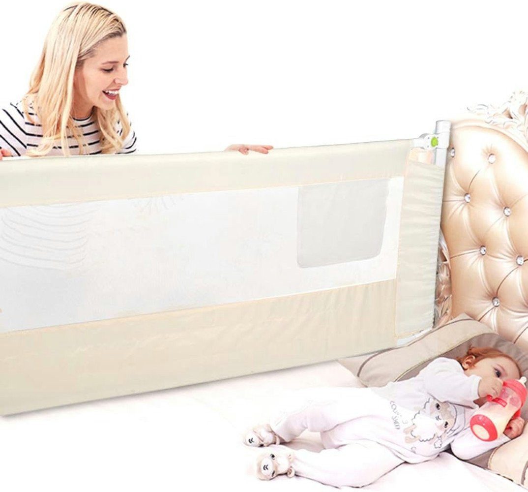 Bettumrandung Klappbares Bettgitter Rausfallschutz UE Stock, Sicherheitsschutz Gitter Weiß 200x68cm *** BESTER PREIS ***