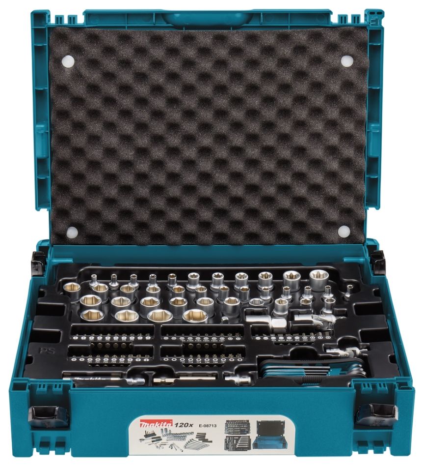 Makita Tarvikkeet E-08713 Käsityökalusarja 120-osainen Mboxissa