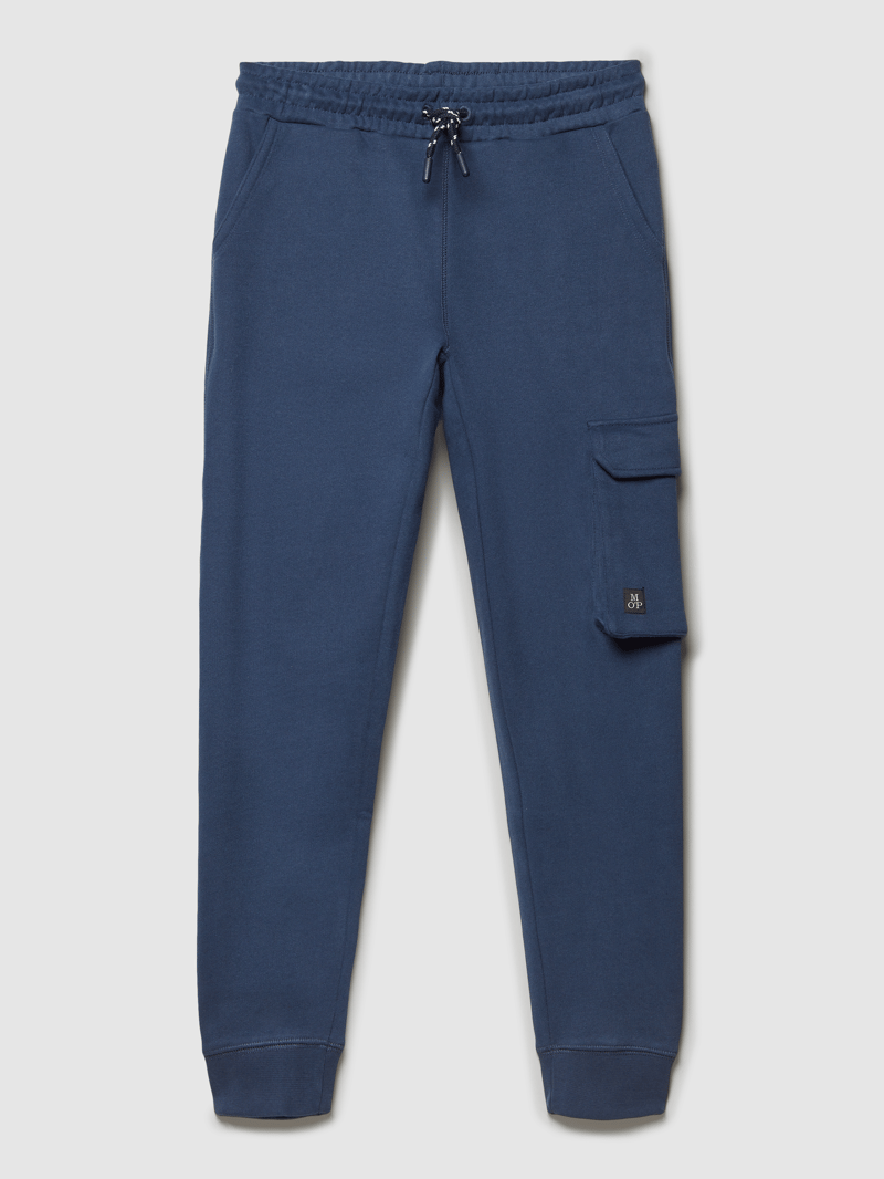 Sweatpants mit Cargotasche in marineblau