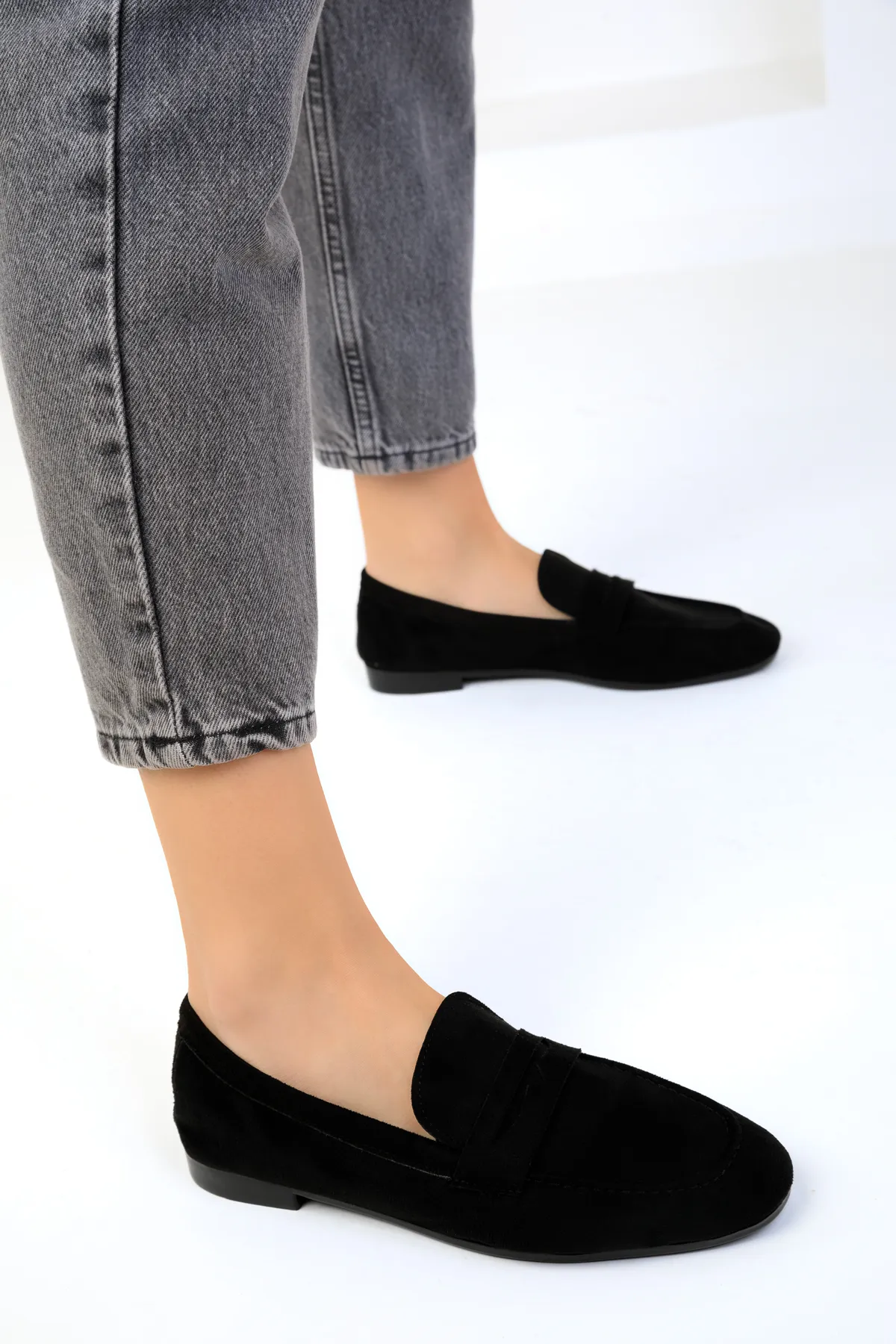 SOHO  Schwarze Wildleder Ballerinas für Damen 18931