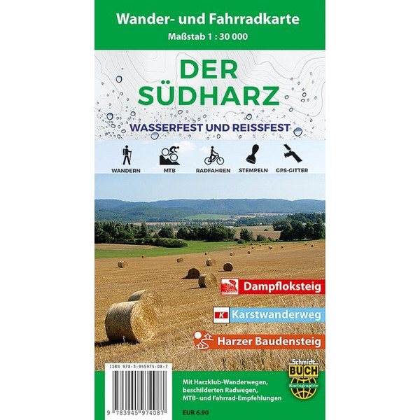 Der Südharz Wander- und Fahrradkarte 1 : 30 000 - Fahrradkarte