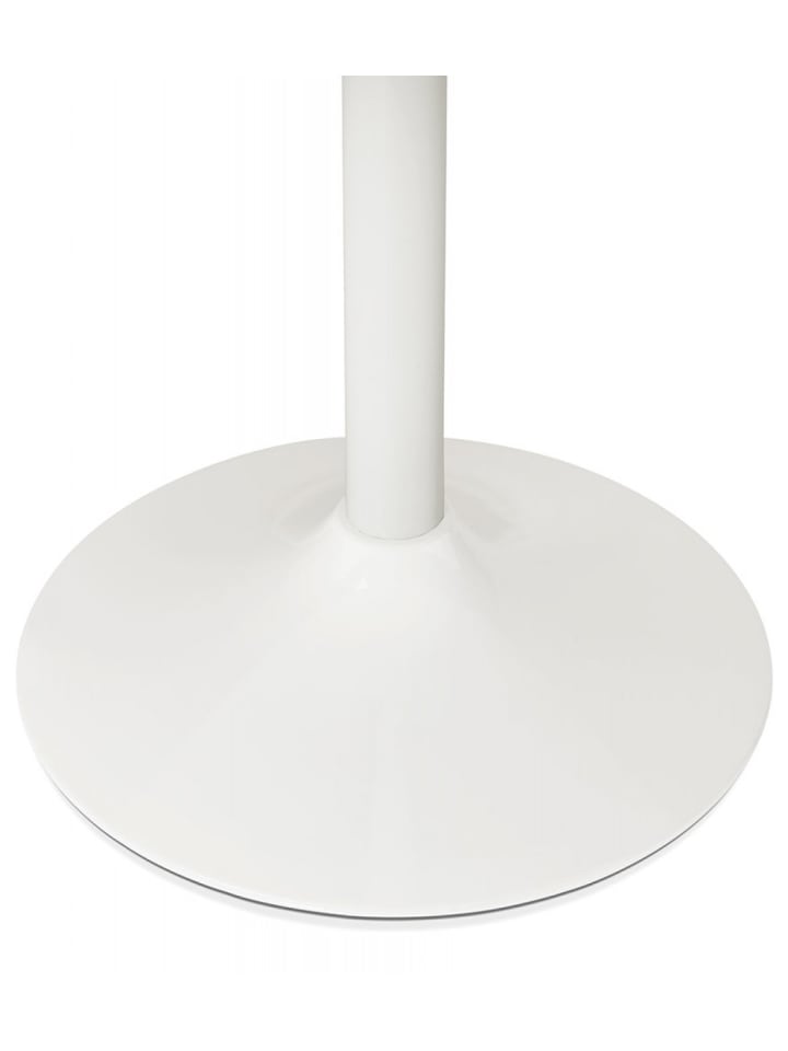 KADIMA DESIGN Runder Esstisch Holz Metall Weiß | Gastro Tisch für 5 Personen günstig kaufen
