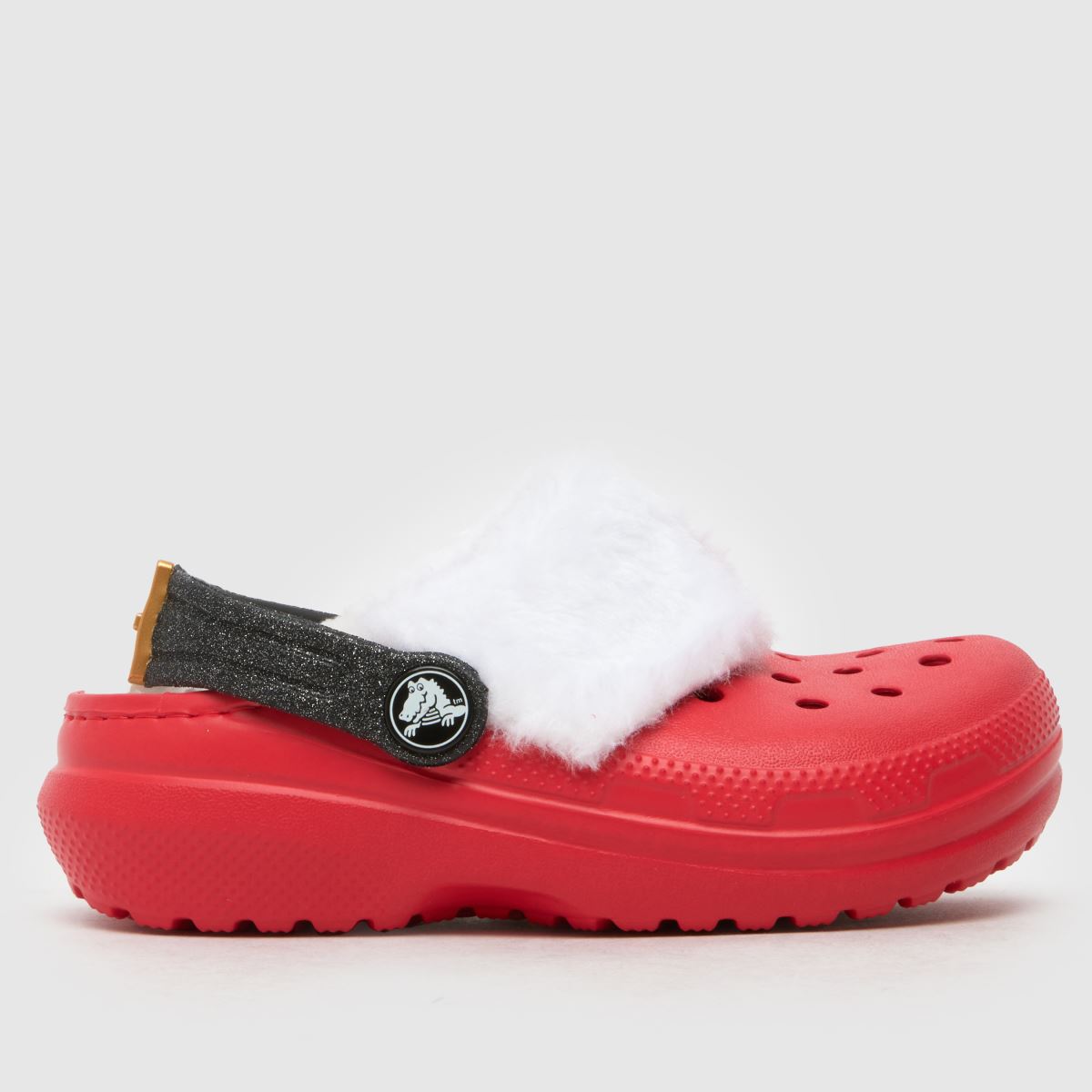 Crocs röda klassiska fodrade tomteträskor för småbarn