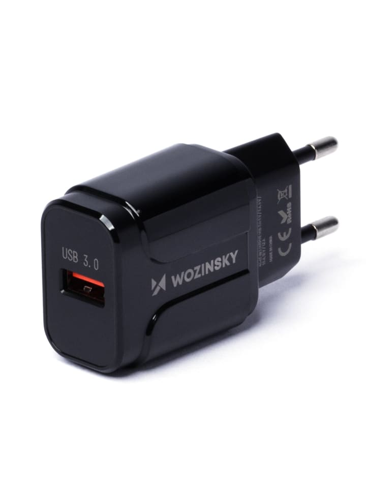 Wozinsky USB 3.0 Wandladegerät Handyladegerät Netzladegerät in Schwarz günstig kaufen onesize