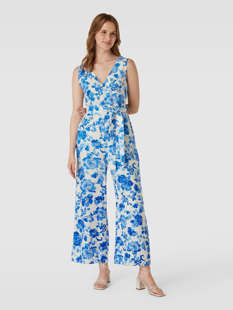Jumpsuit mit Allover-Print Modell 'MILOS' in blau