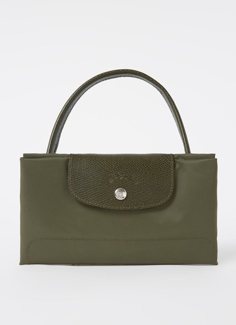 Geantă Longchamp Le Pliage M cu detalii din piele