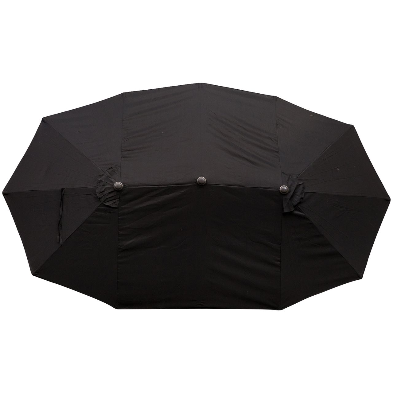 Outsunny Doppelsonnenschirm Gartenschirm Marktschirm mit Handkurbel 460 x 270 cm
