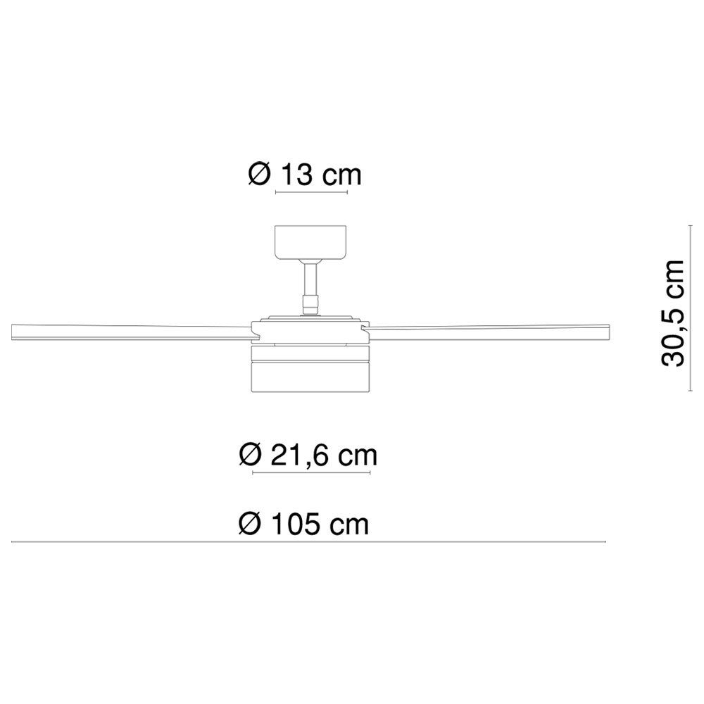 etc-shop Deckenventilator, Deckenventilator mit Fernbedienung 3 Stufen Vor-Rücklauf