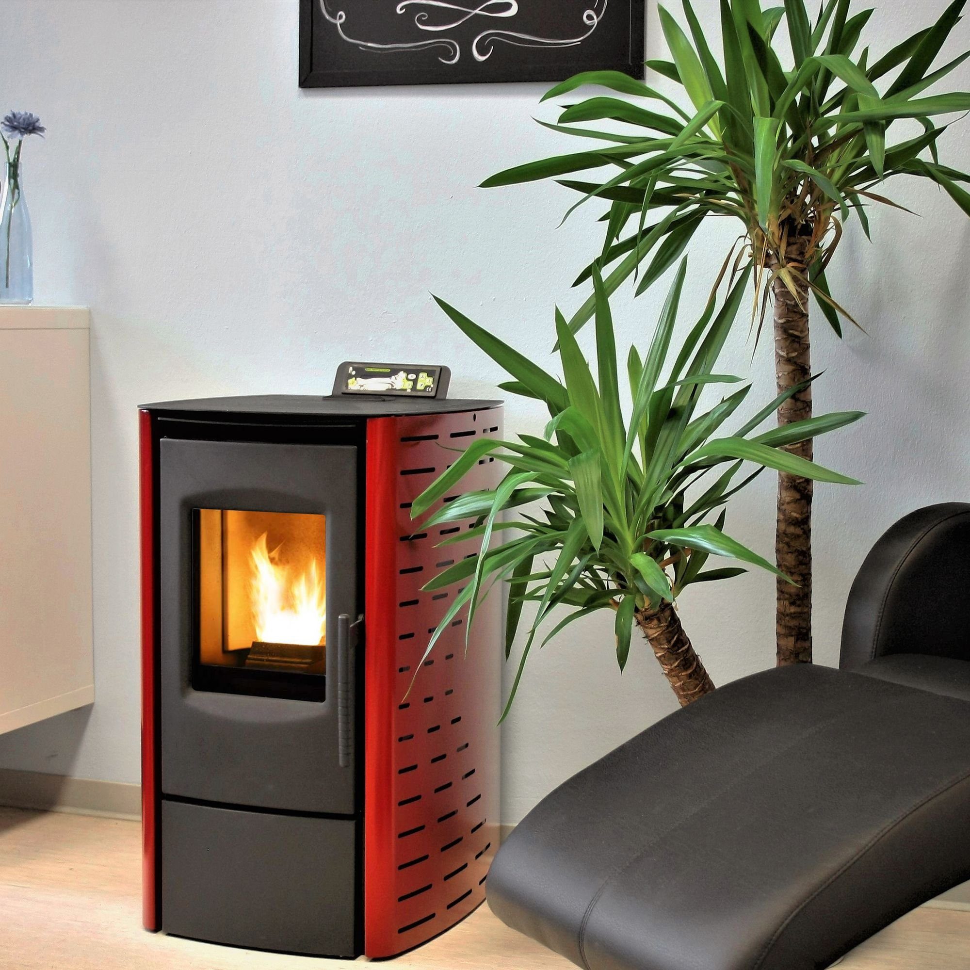 NEMAXX Kaminofen Nemaxx P12 Pelletofen 13,6 kW Schwarz - WiFi-Ready, Nemaxx P12 Pelletofen 13,6 kW Schwarz - WiFi-Ready
