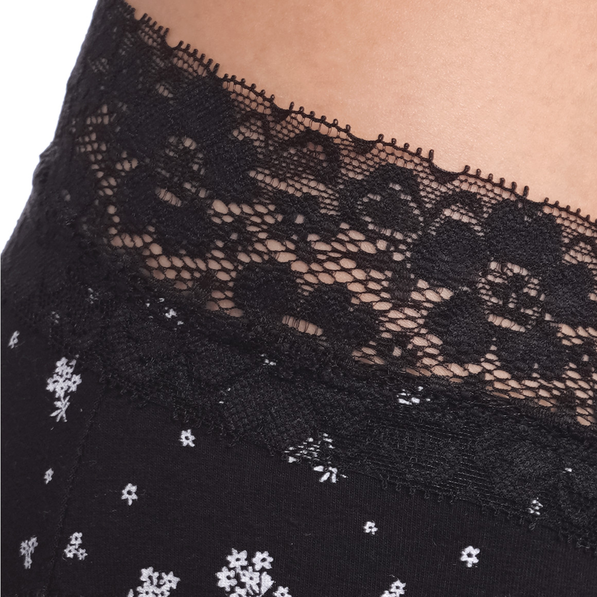 5 Damen Slips mit Spitze am Bund