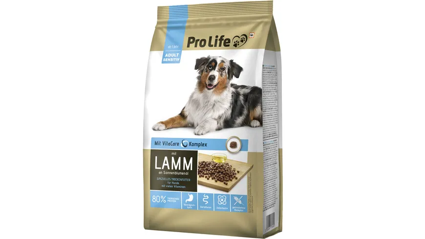 Pro Life Hund Trockenfutter mit Lamm an Sonneblumenöl 1 kg