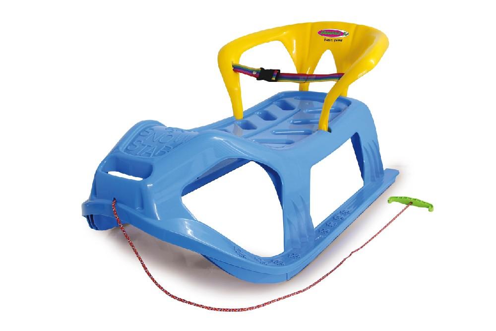 Jamara e.K. JAMARA Snow Play Schlitten Snow-Star 90cm blau mit Lehne