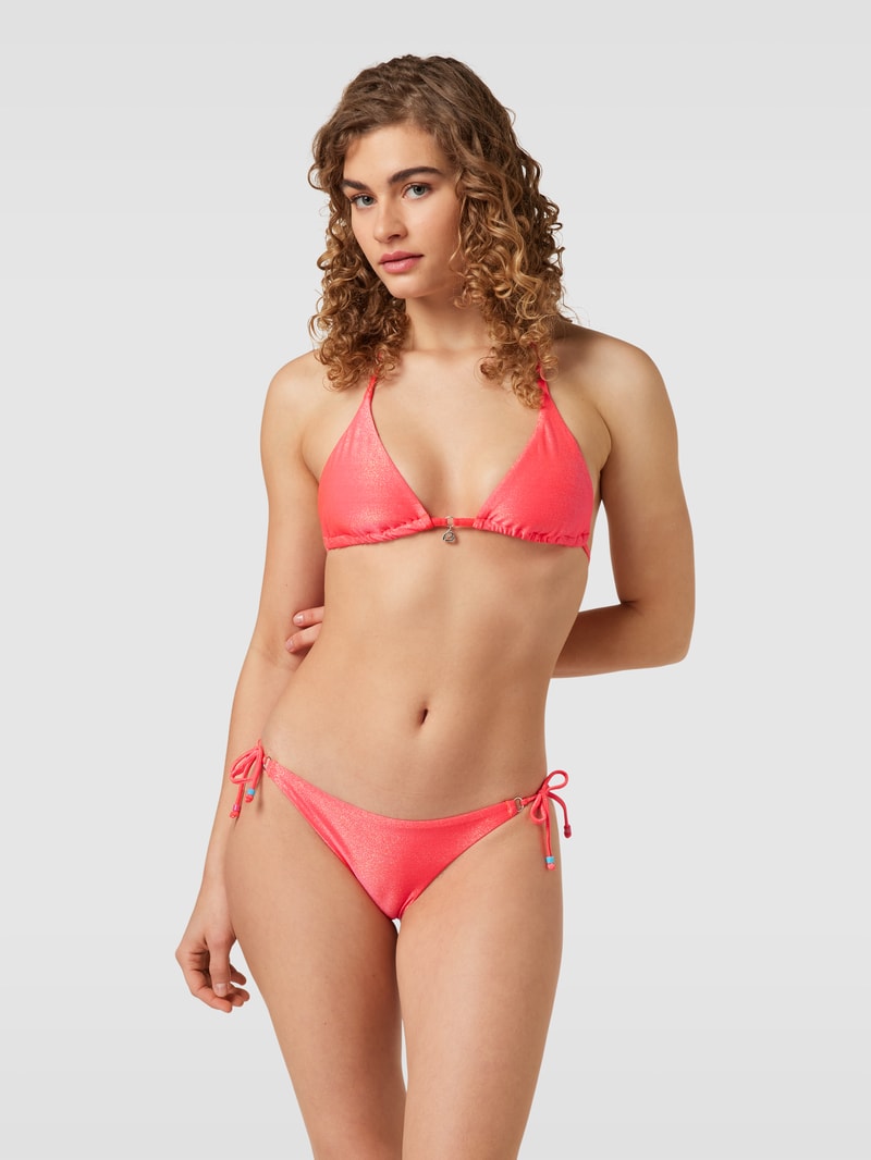 Bikini-Slip mit Effektgarn Modell 'RICO' in koralle