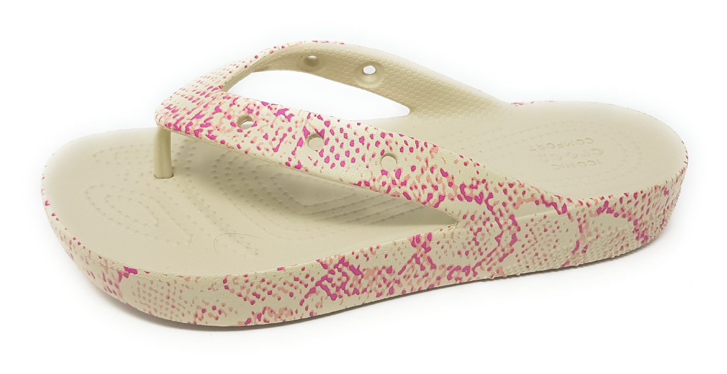 Crocs classic plattf. flip snk. 208243 Beige 2y3 bone multi