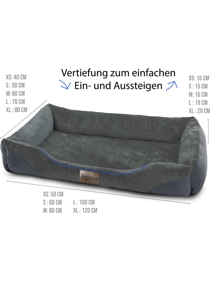 Aspero Hundebett Hanko in Anthrazit günstig kaufen