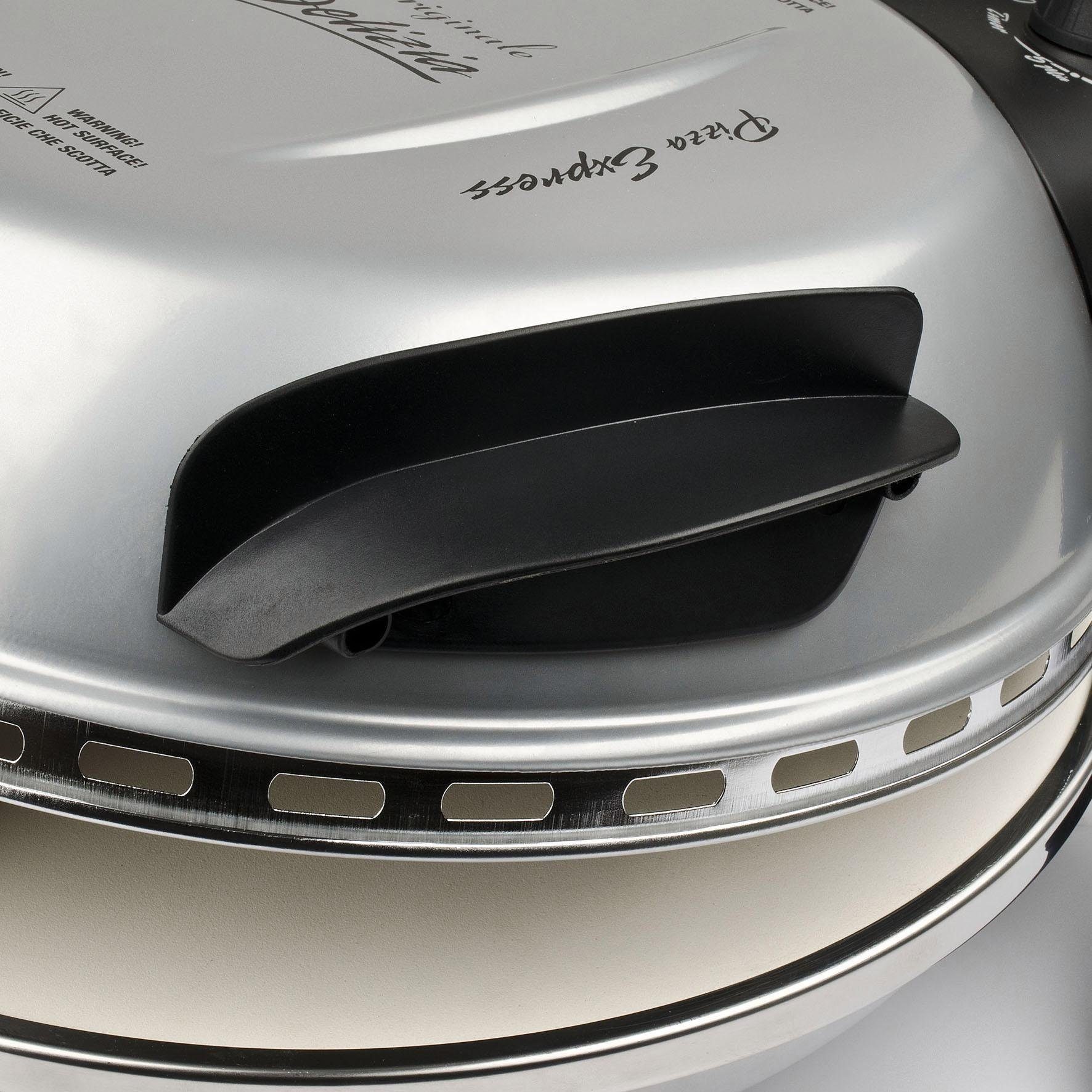 G3Ferrari Pizzaofen Delizia G1000606 silber, bis 400 Grad mit feuerfestem Naturstein
