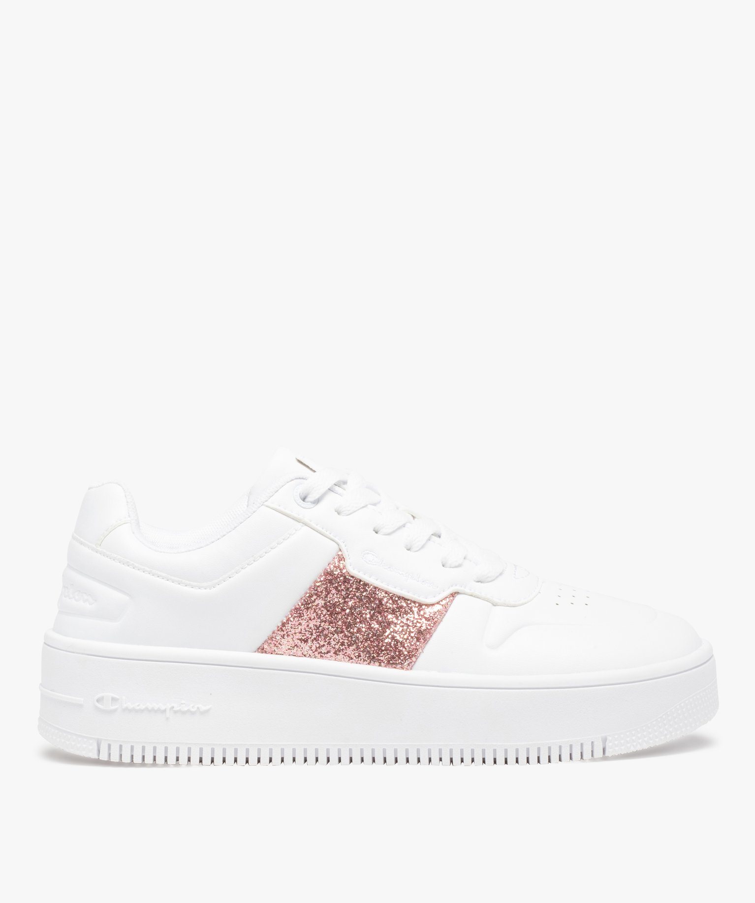Baskets femme à paillettes - Champion Rebound blanc | GEMO