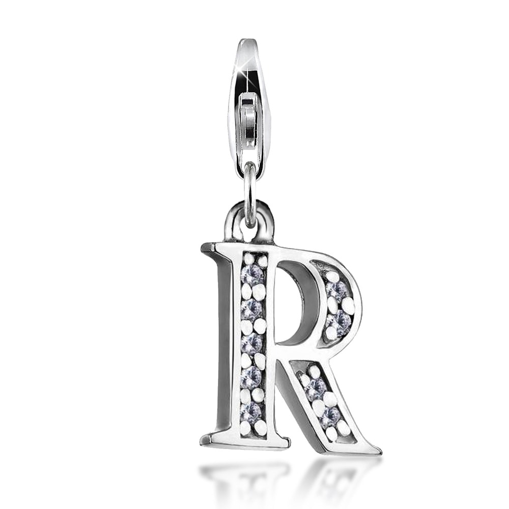Nenalina Nenalina Amulette Charm lettre Pendentif individuel et personnalisé en argent 925 Pendentif