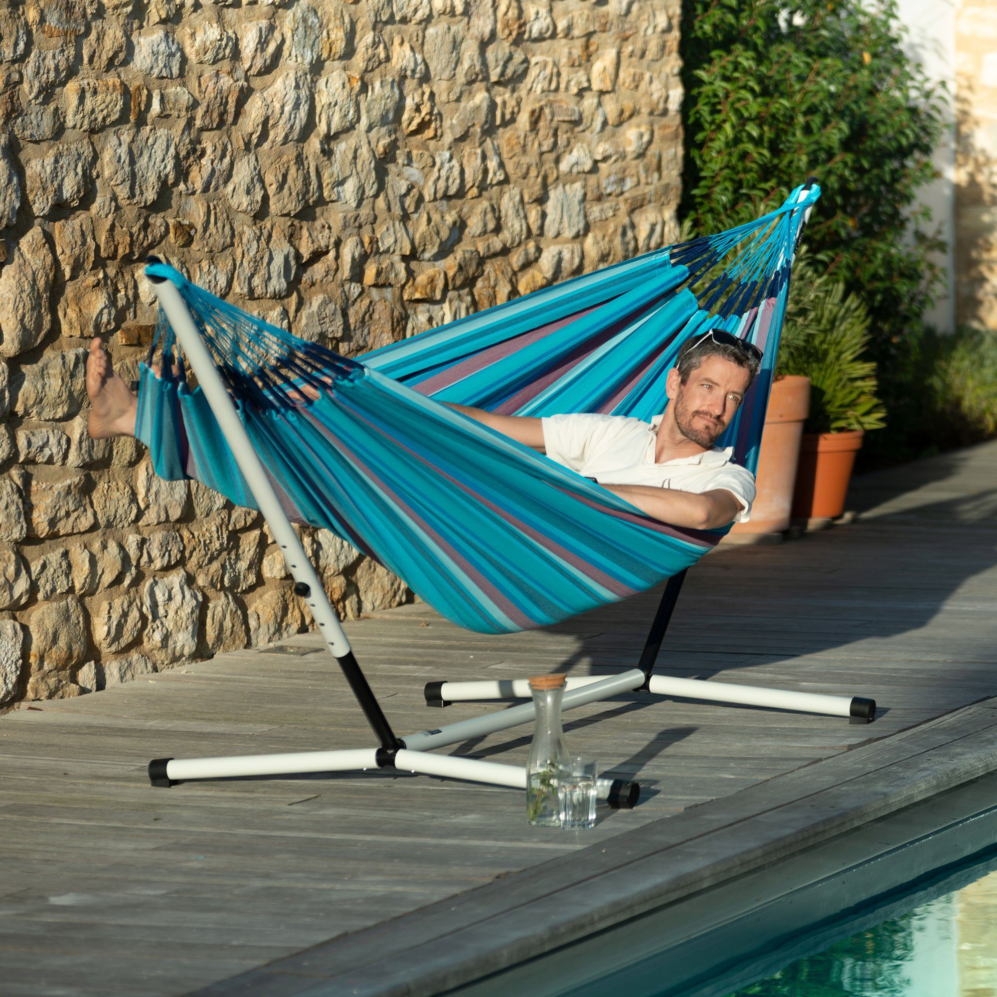 La Siesta Hängematte Brisa Wave - Klassische Doppel-Hängematte Outdoor- LA SIESTA, Hochwertige Qualität
