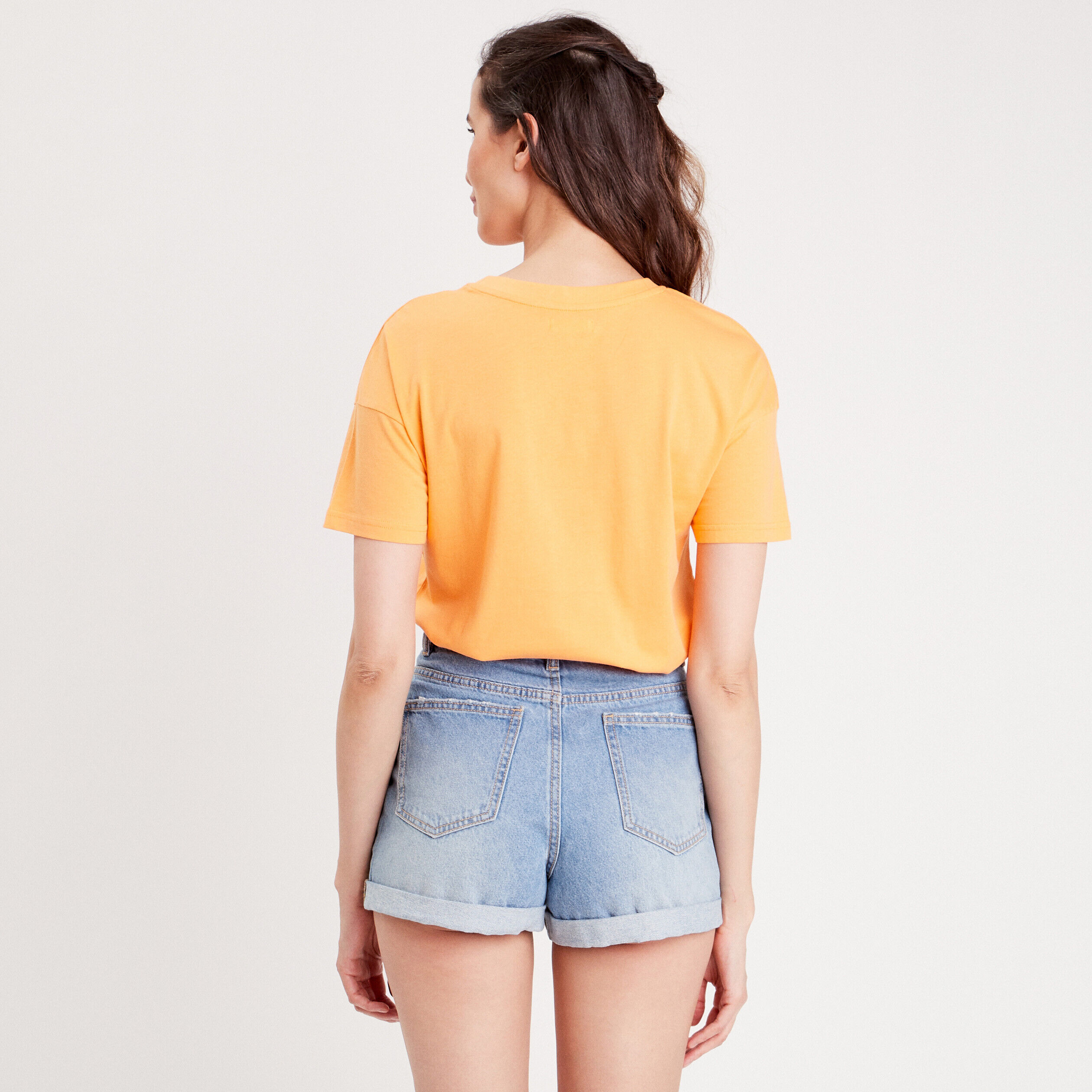 T-shirt manches courtes rose saumon femme | Cache Cache