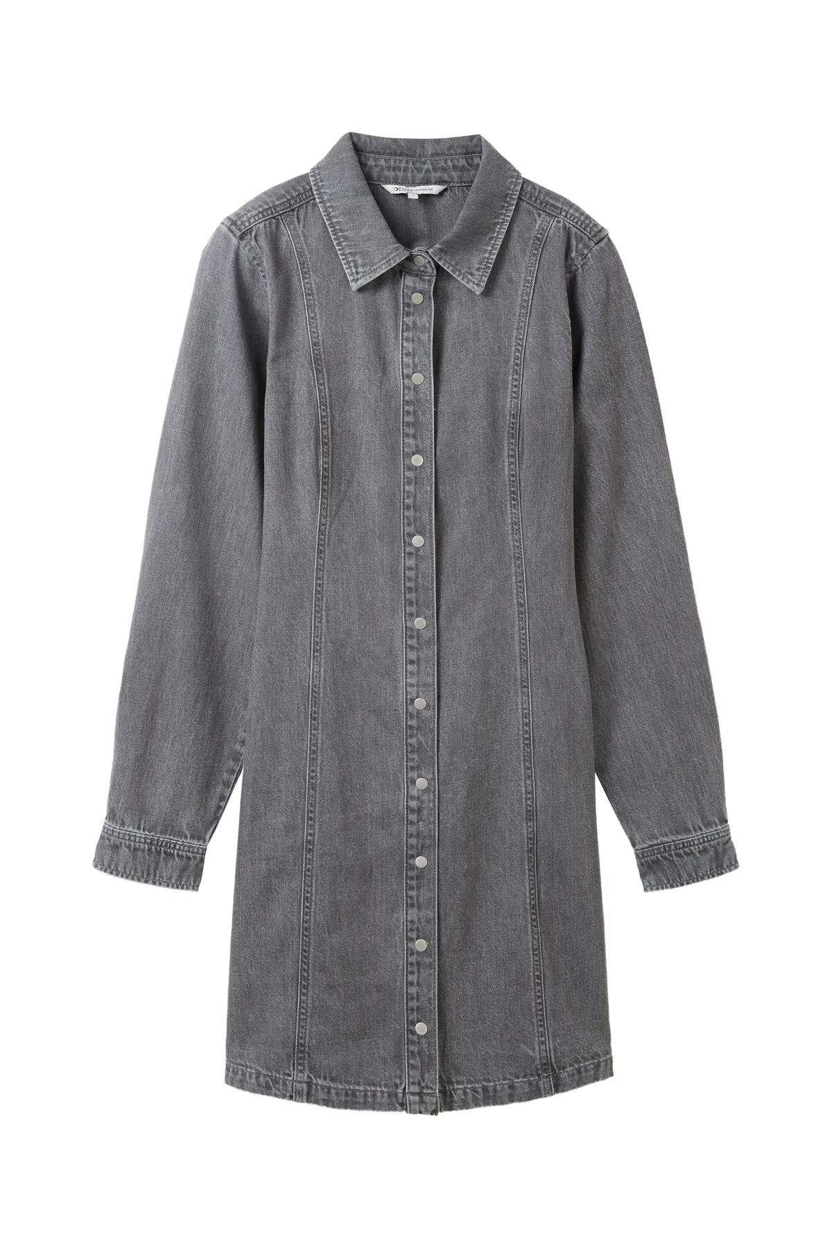 Tom Tailor Denim  Kleid Damen/Mädchen aus mittelsteingrauem Denim