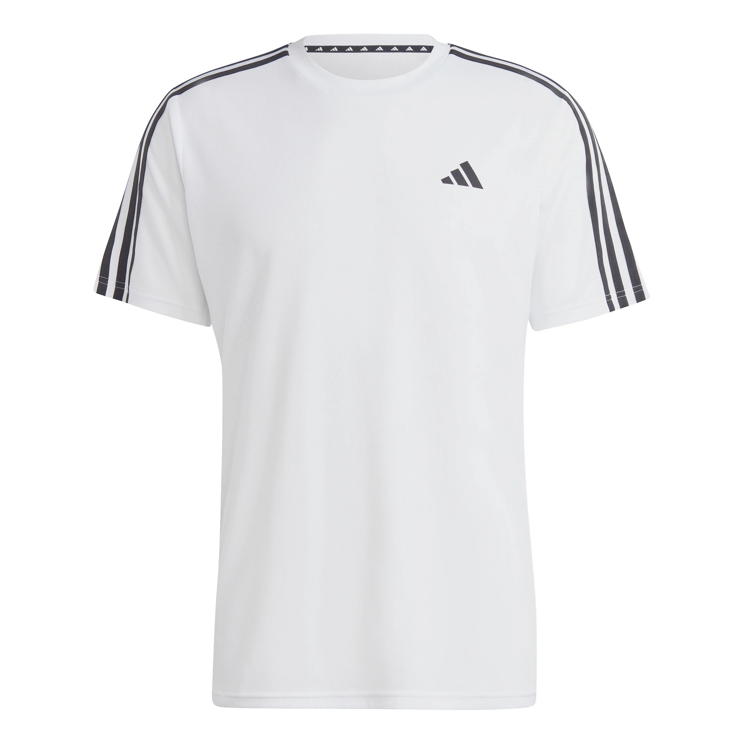 Essentials Train 3-Stripes Training T-Shirt Herren - Weiß, Schwarz