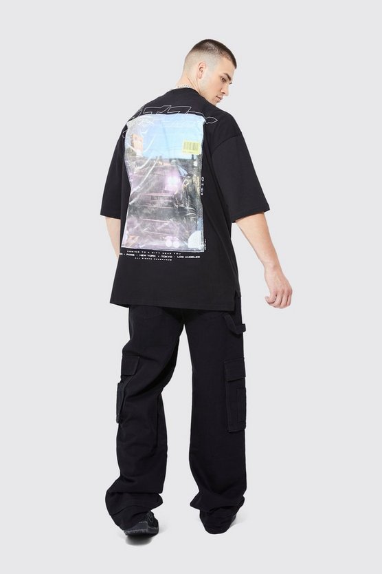 Tall lockere Cargo-Jeans