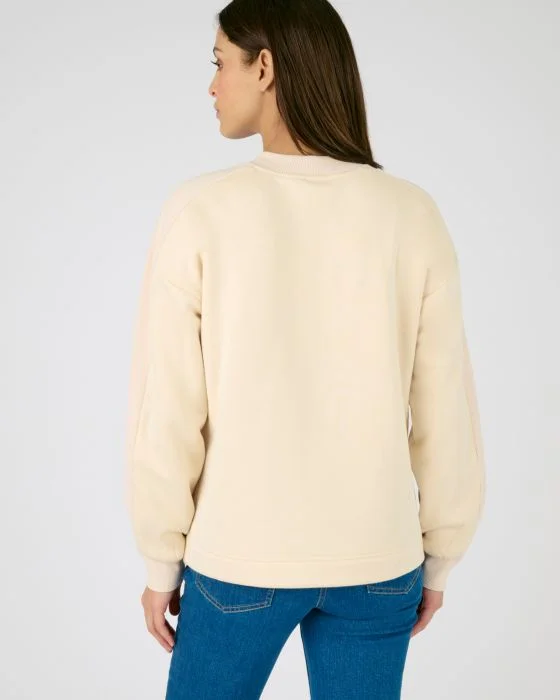 Sweat-shirt bi-matière