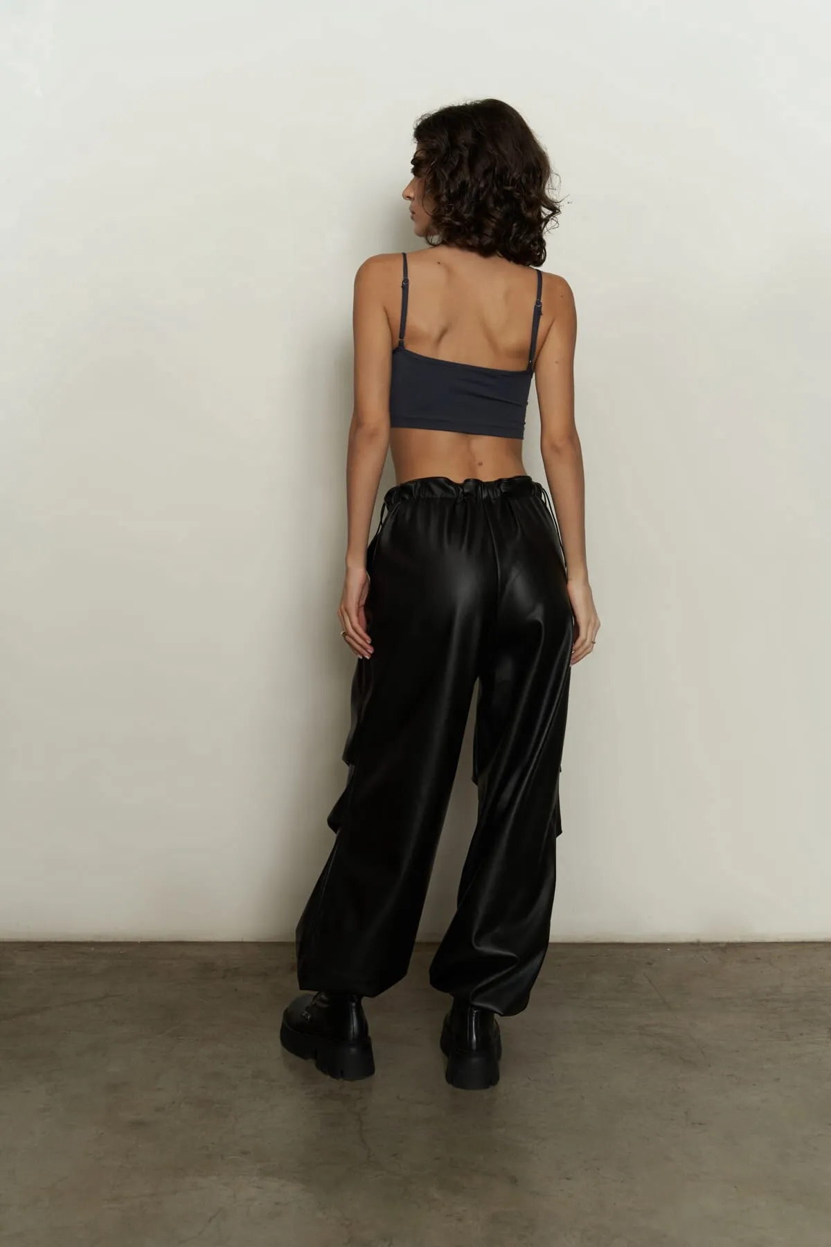 MAİ COLLECTİON  Dion schwarze Lederhose