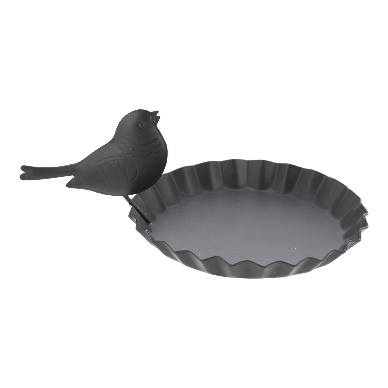 HAC24 Vogeltränke Vogelbecken Vogelbad Vogel Wasserschale Wasserstelle Wasserspender, Metall Ø 12 cm