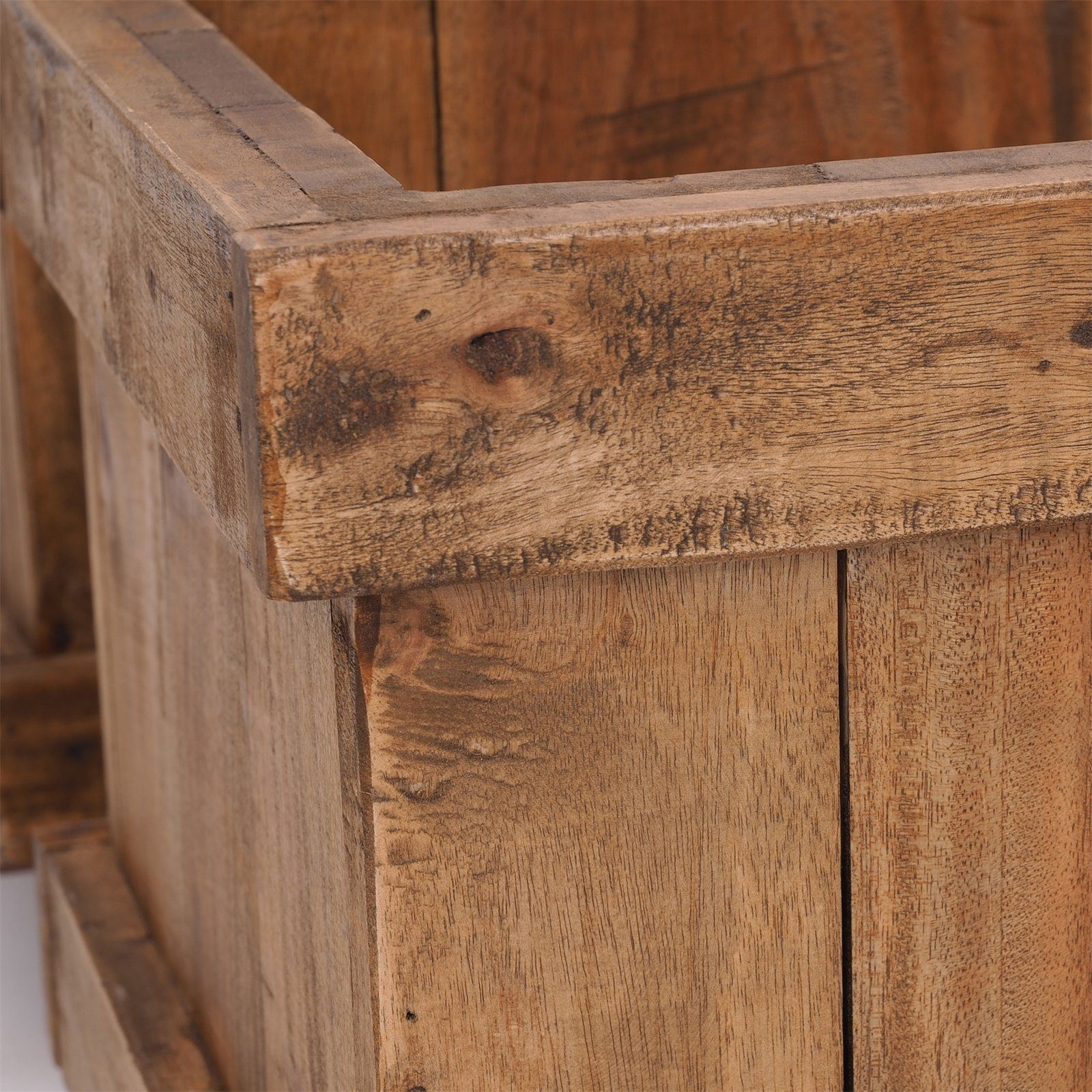 DESIGN DELIGHTS Truhe HOLZ ÜBERTÖPFE SET 