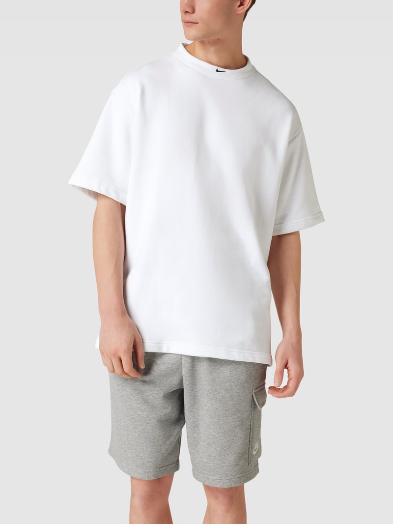T-Shirt mit Label-Stitching Modell 'CIRCA' in weiß